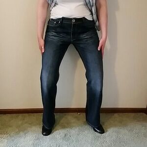 Vigoss Jeans Men's? Unisex Blue Straight Leg 34